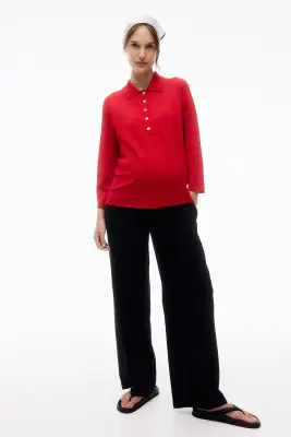 MAMA Pantalon chic à jambes larges - Noir — photo 1