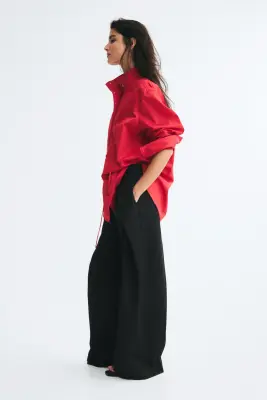 Pantalon chic avec détails croisés - Noir — photo 4