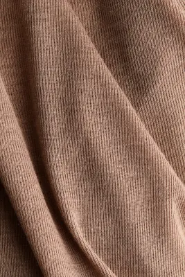 Top à effet superposé en maille - Taupe chiné — photo 4