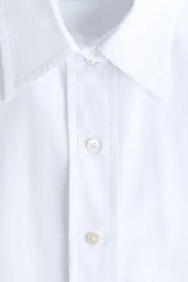 Chemise oversize en coton - Blanc — photo 5