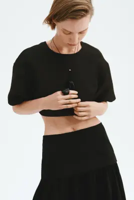 Crop top - Noir — photo 1