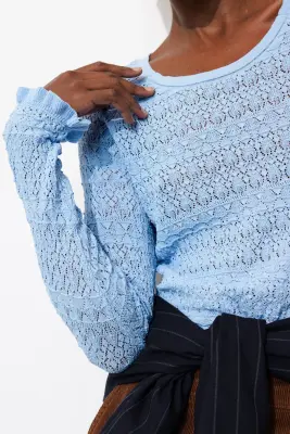 Pull en maille dentelle Femme — photo 5