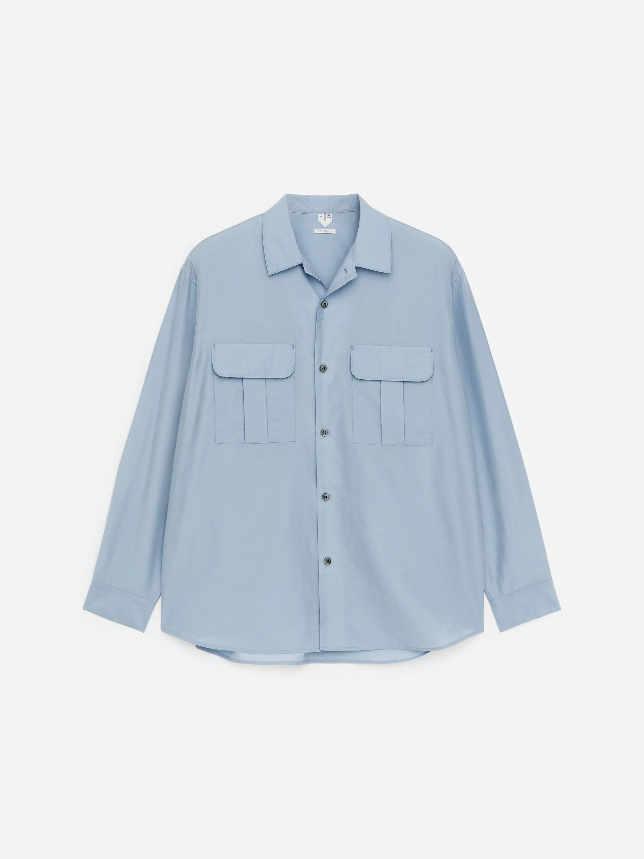 Chemise oversize en lyocell mélangé - Bleu poudré