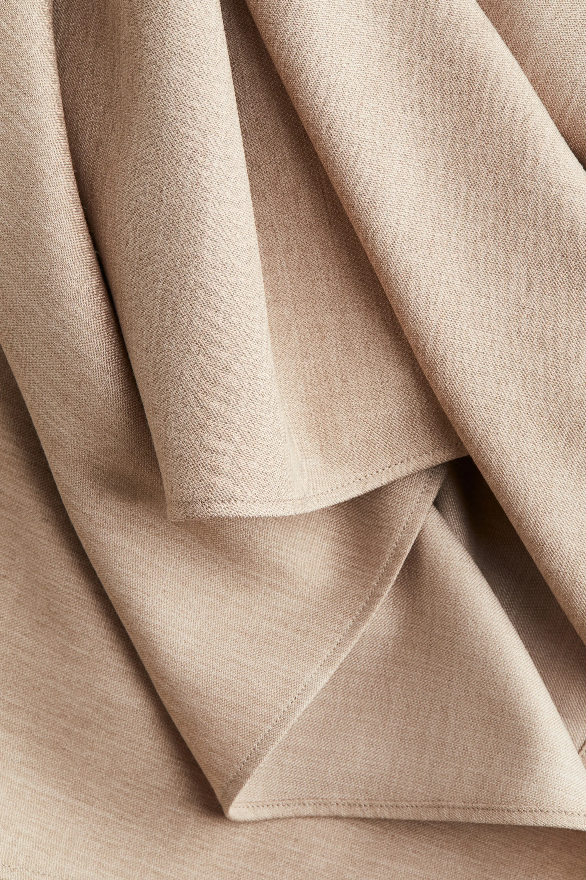 Jupe avec base asymétrique - Beige clair chiné