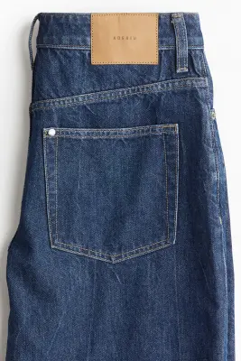 Petite Length Baggy High Jeans - Bleu denim foncé — photo 2