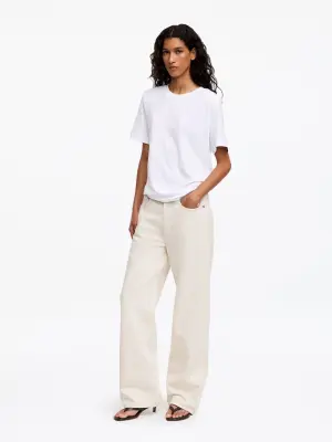 Jean ample CORAL - Blanc cassé — photo 3