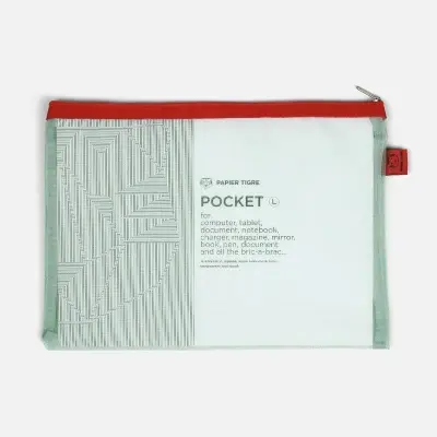 Pochette Mesh L vert d’eau – Papier Tigre — photo 3