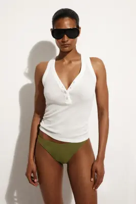 BAS DE BIKINI BRÉSILIEN - KAKI — photo 1