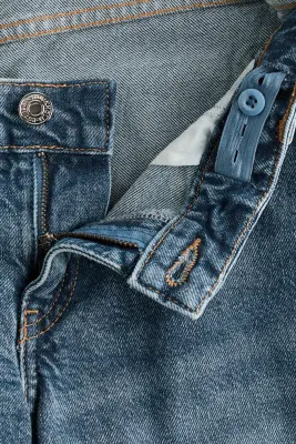 MAMA Straight Low Waist Jeans - Bleu denim — photo 4