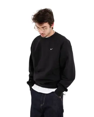 Sweatshirt Solo Swoosh Crewneck Black — photo 2