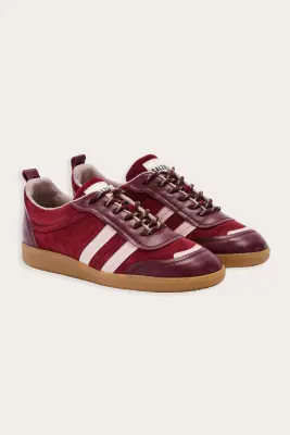 Baskets Quinn bordeaux et rose pale — photo 1