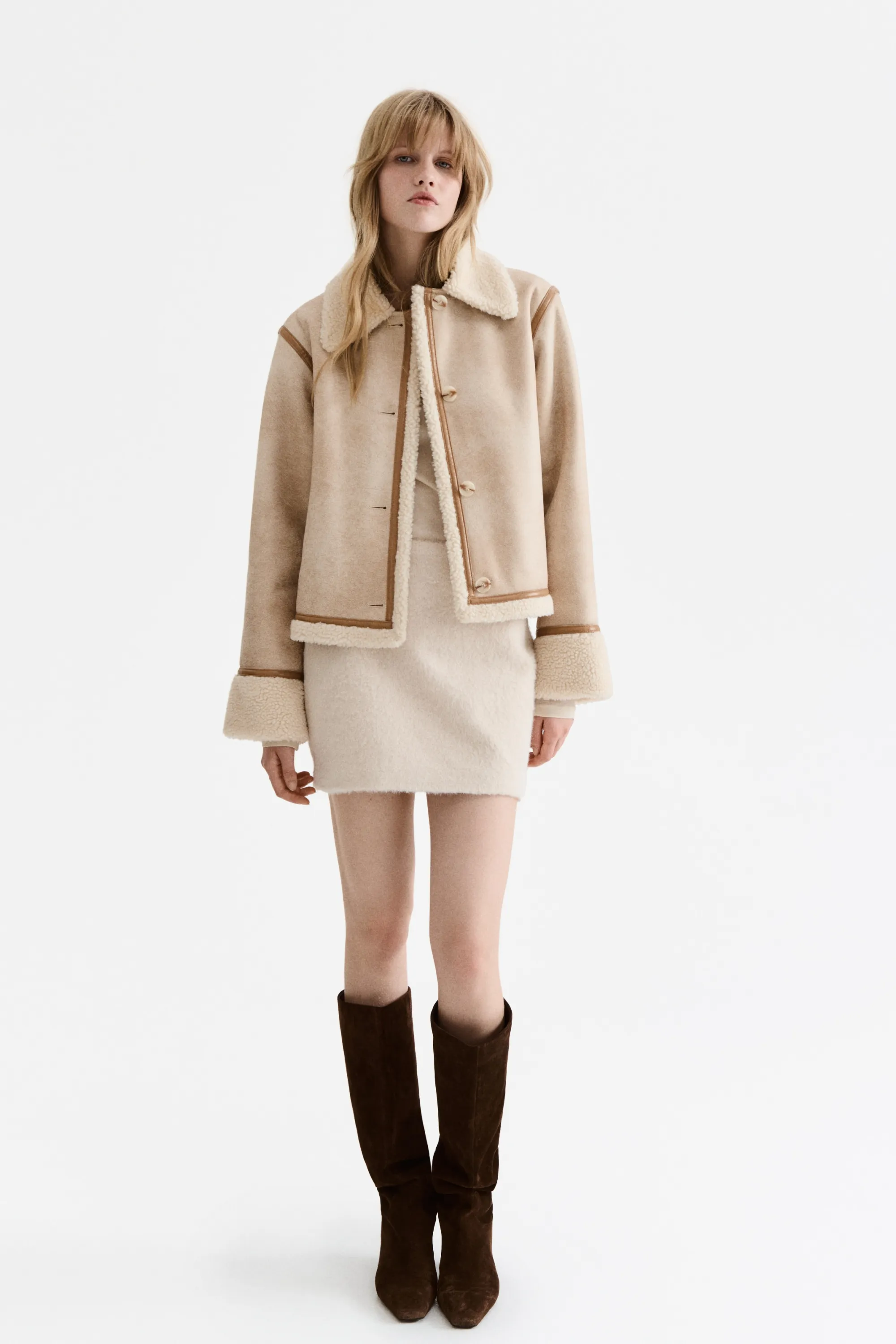 Veste double face - Beige clair