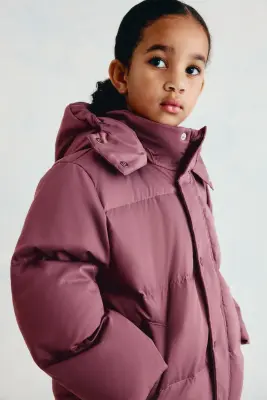 Doudoune à capuche en duvet - Rose — photo 2
