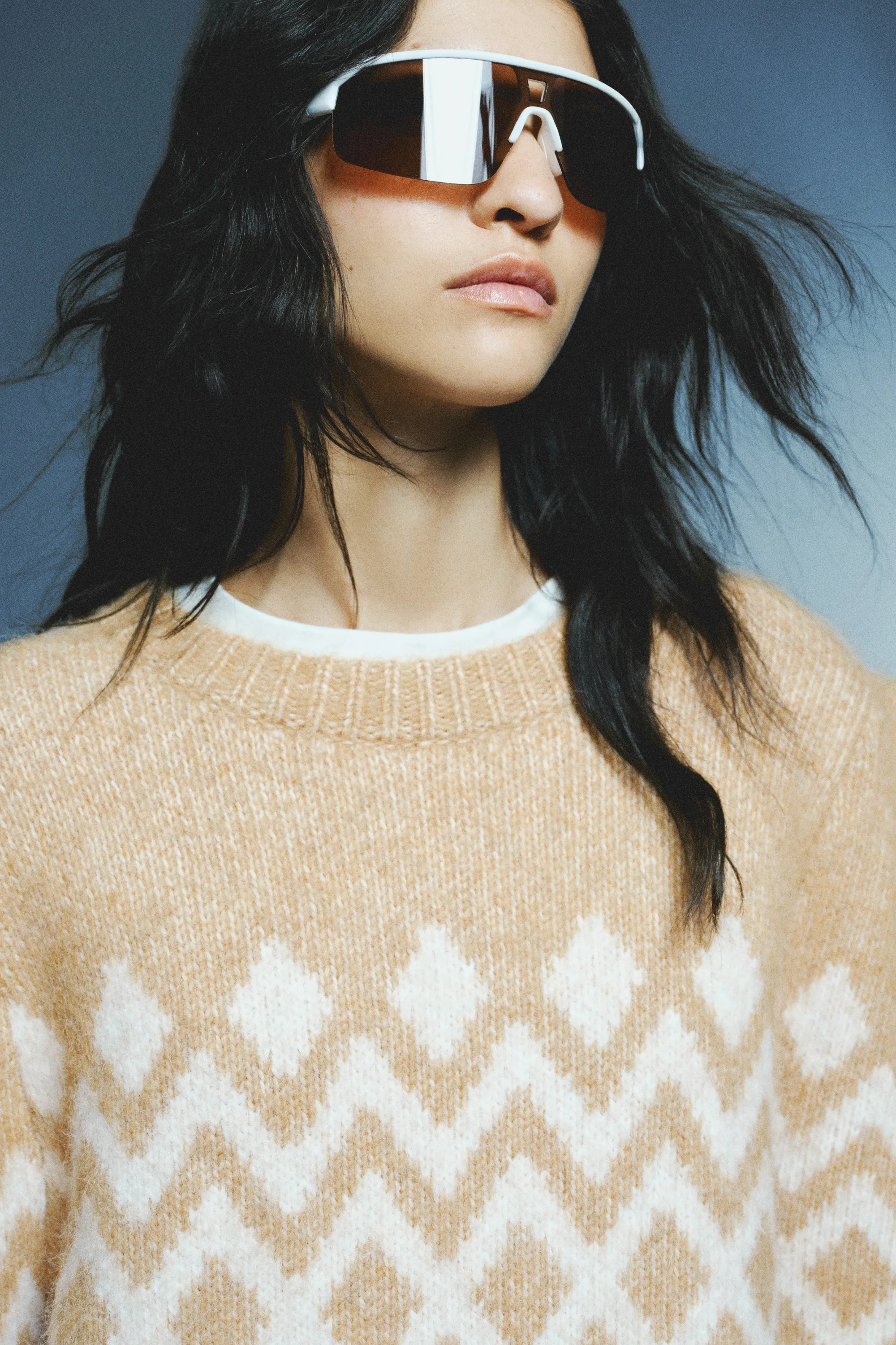 Pull en maille jacquard - Beige/motif