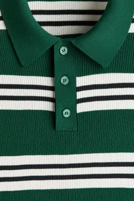 Regular Fit Polo shirt - Vert/rayé — photo 4
