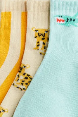Socquettes - Turquoise/léopards — photo 2