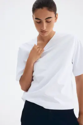 T-shirt en coton pima - Blanc — photo 2