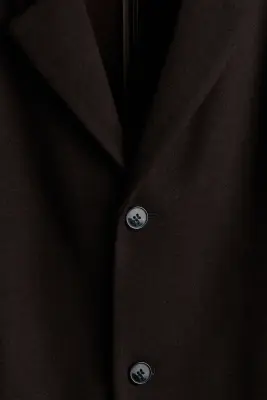 Manteau à fermeture droite - Marron foncé — photo 4