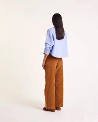 Pantalon Siméon velours camel — photo 3