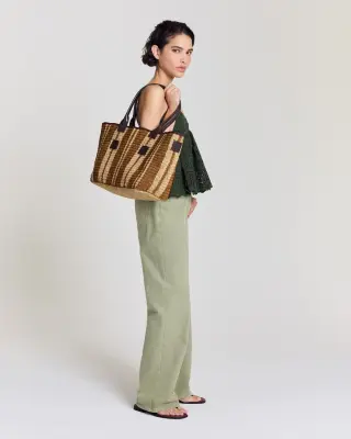 Panier Clément raphia et chocolat — photo 4