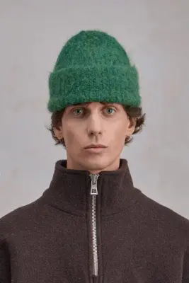 Alpaca Beanie - Vert Chiné — photo 2