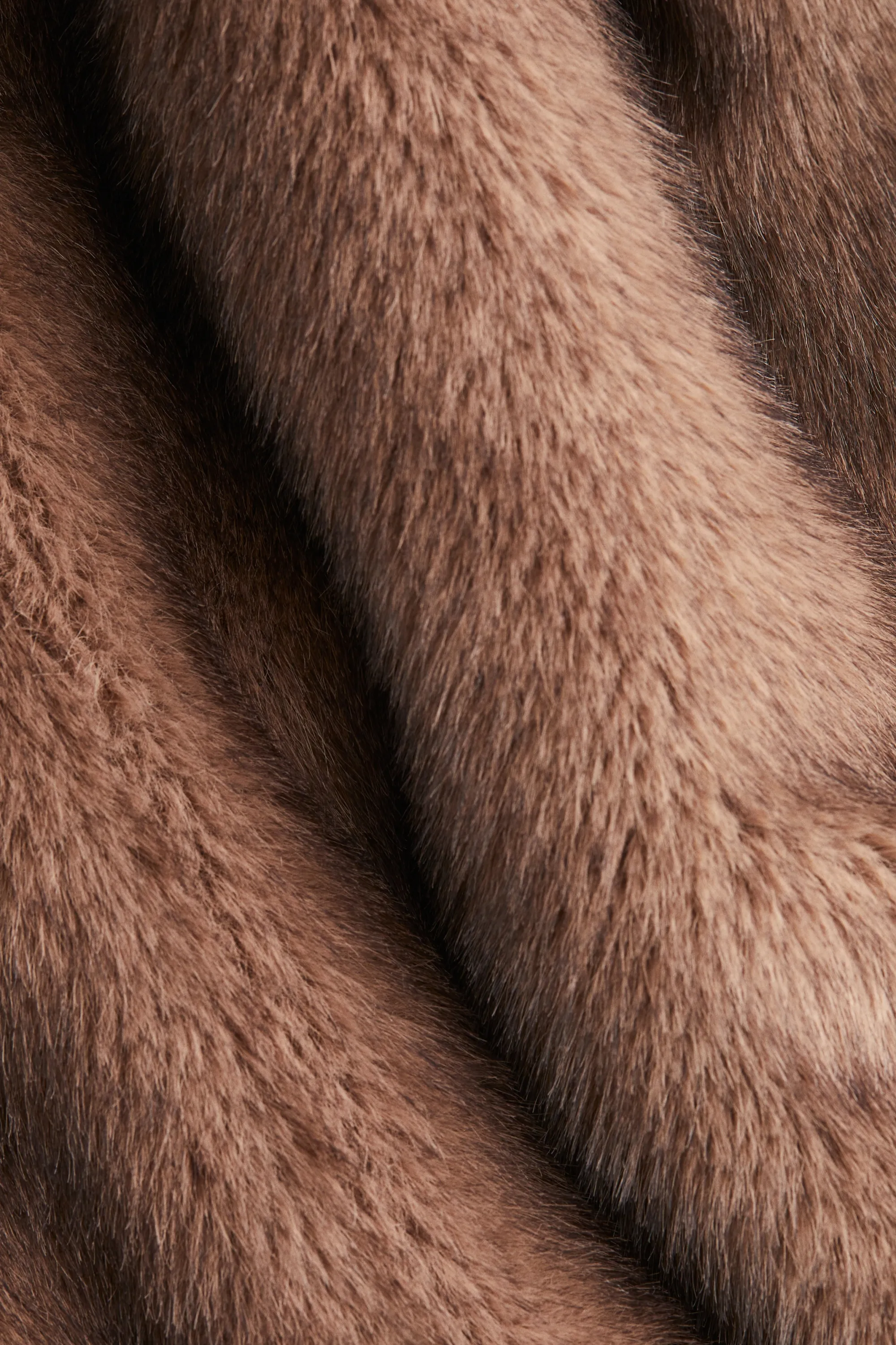 Top à col cheminée avec ceinture - Marron foncé