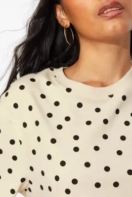 T-shirt oversize à pois — photo 5