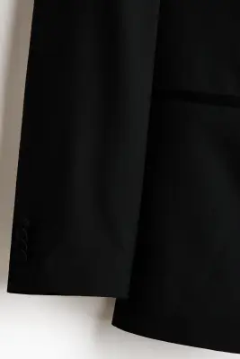 Veste de smoking Regular Fit en laine mélangée - Noir — photo 4