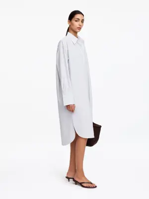 Robe-chemise en coton - Blanc — photo 1