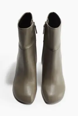 Bottines à talon - Vert kaki — photo 2