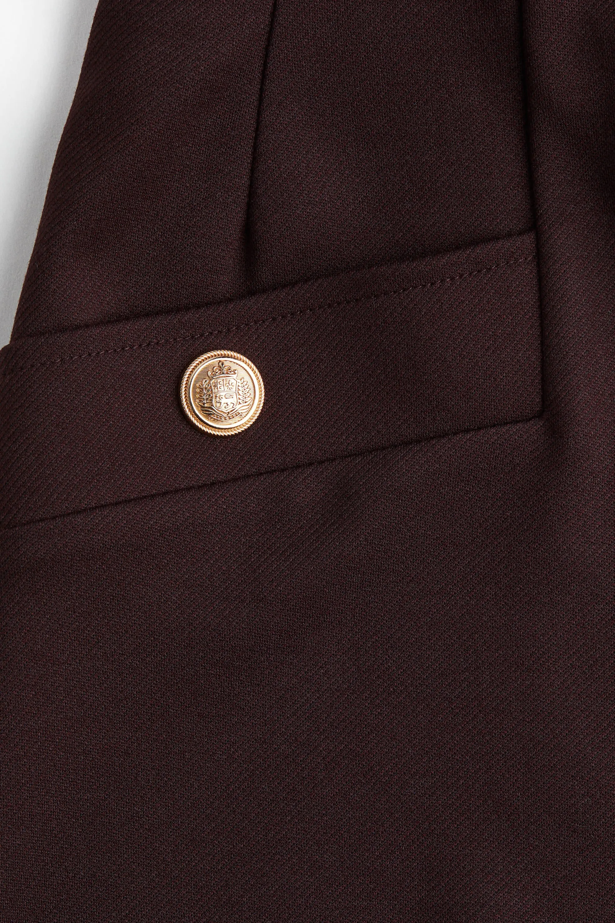 Short en interlock - Marron foncé
