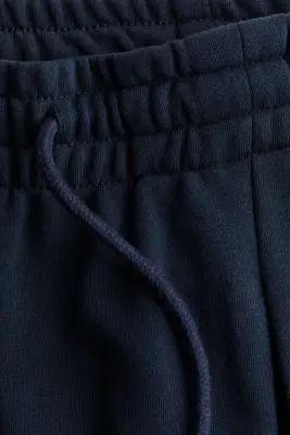 Pantalon avec cordon de serrage et plis - Bleu marine — photo 4