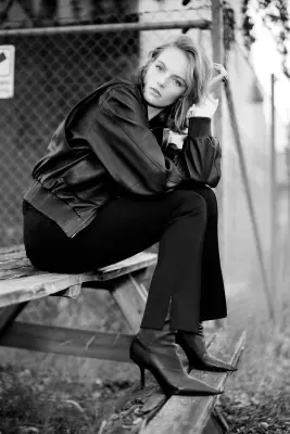 Pantalon chic avec ceinture - Noir — photo 3