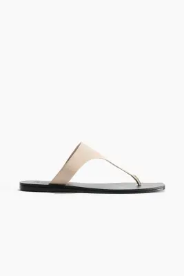 Sandales en cuir - Beige clair — photo 1