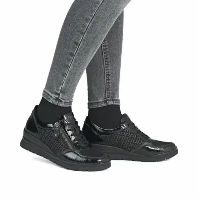 Baskets Remonte R0701-08 Noires - Lacets Grande Pointure Femme — photo 3
