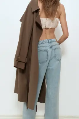 Barrel Regular Waist Ankle Jeans - Bleu denim clair — photo 2