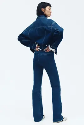 Flared High Jeans - Bleu denim — photo 2