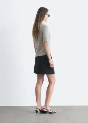 Mini-jupe à taille haute - Noir — photo 5