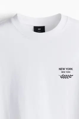 T-shirt imprimé Loose Fit - Blanc/New York — photo 1