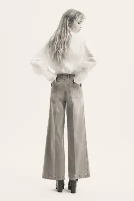 Wide High Jeans - Bleu denim clair — photo 3