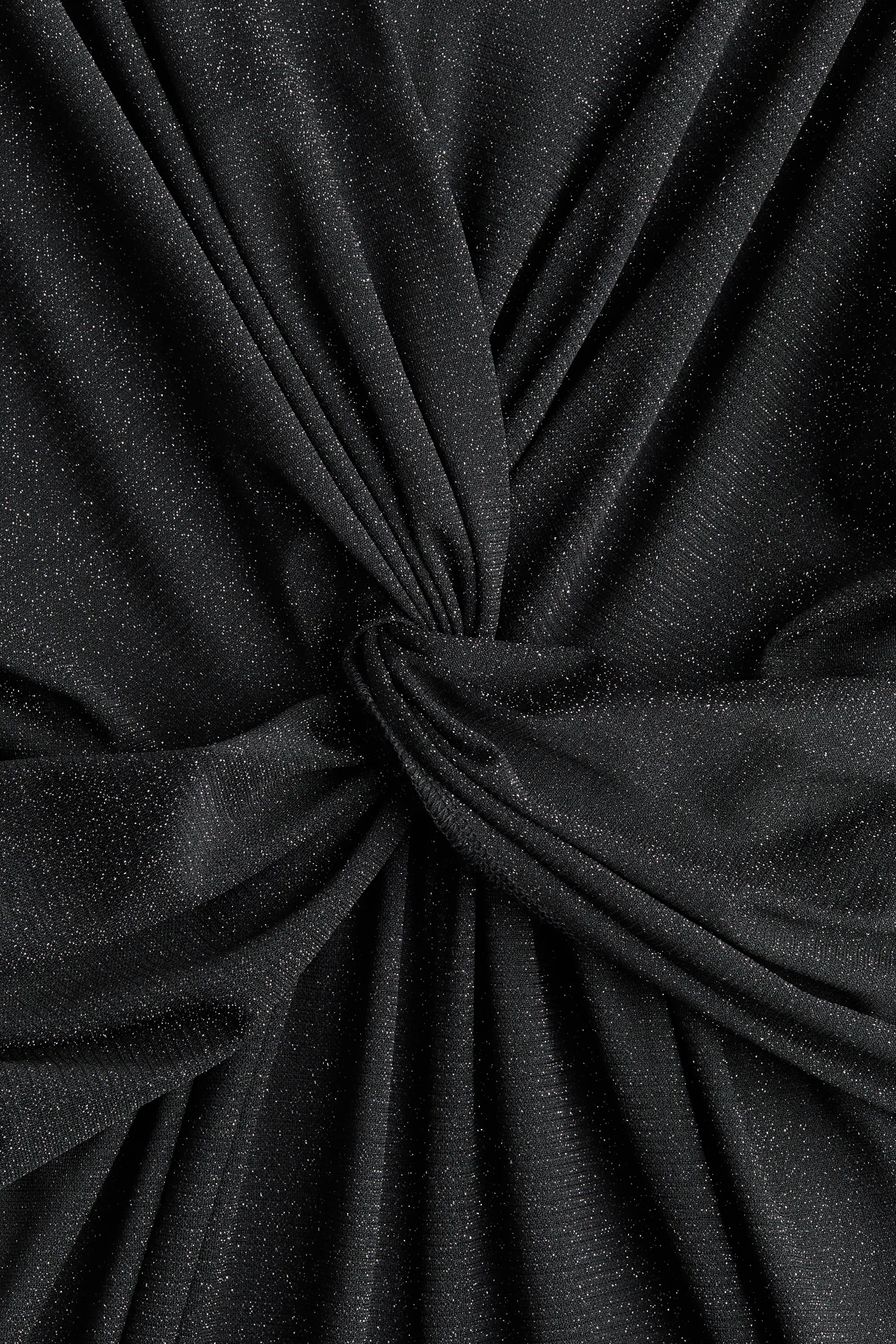 Combi-pantalon avec détail noué - Noir/scintillant