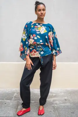 Top Kimono fleuri — photo 3