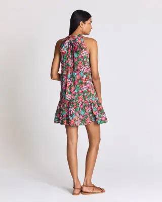 Robe Elisabeth imprimé Liberty rose et bordeaux — photo 2