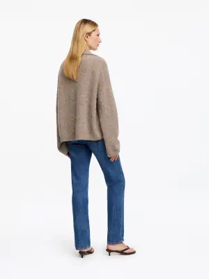 Pull en mélange de laine et d'alpaga - Beige — photo 1
