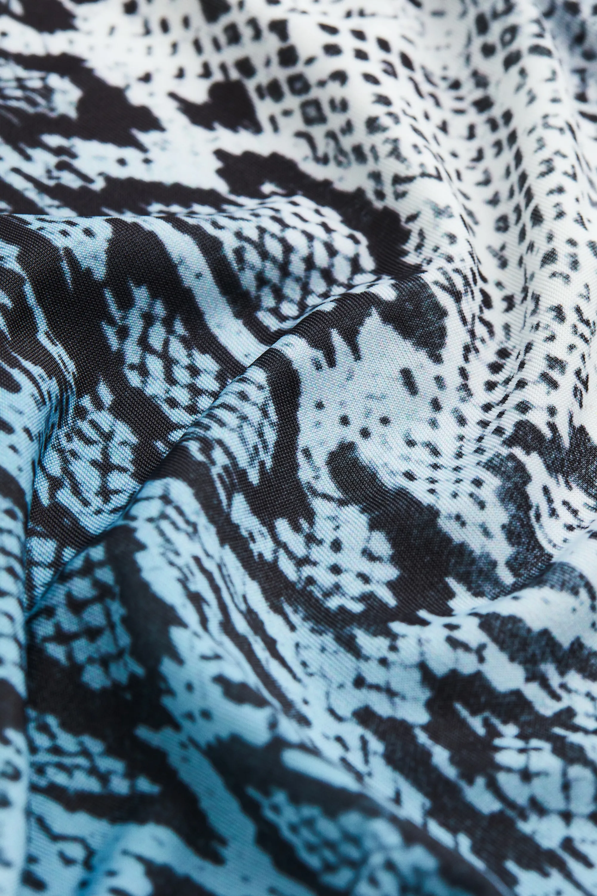 Chemise en jersey à motif - Bleu/motif peau de serpent