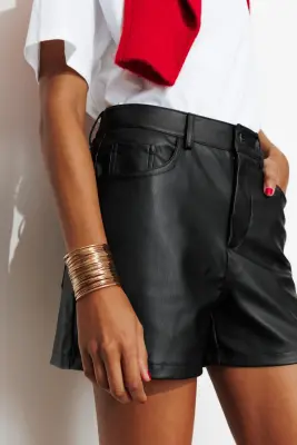 Short en simili Femme — photo 5