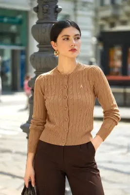 Vincent Wool Cardigan - Beige — photo 1