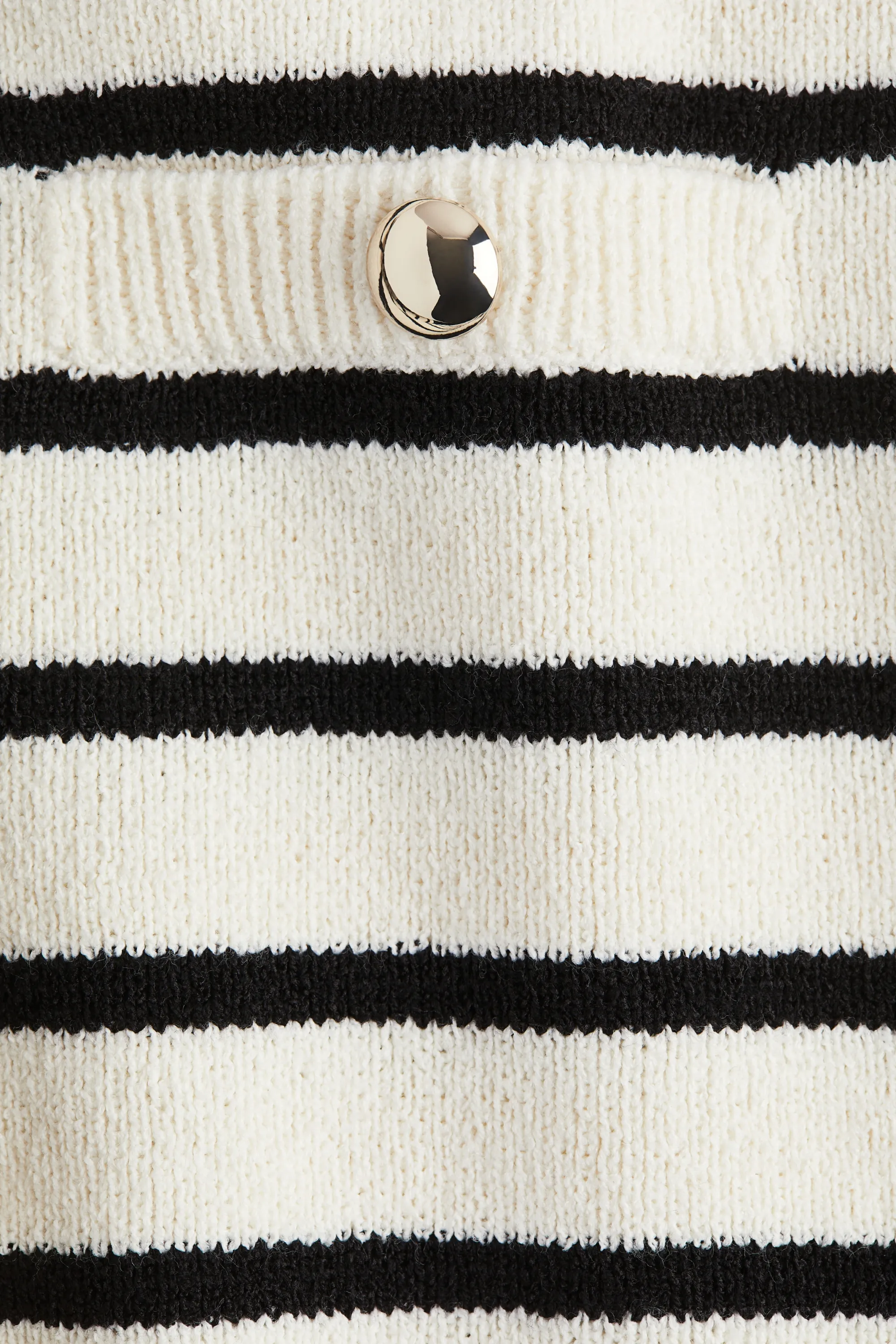 Mini short en maille - Crème/rayures noires