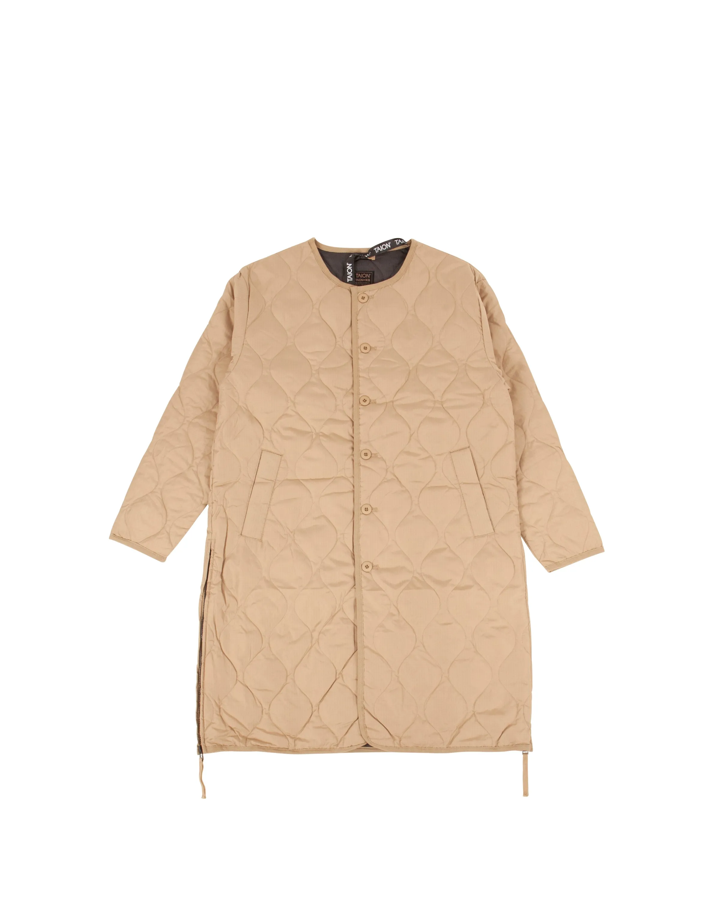 Military Crewneck Down Coat Coyote