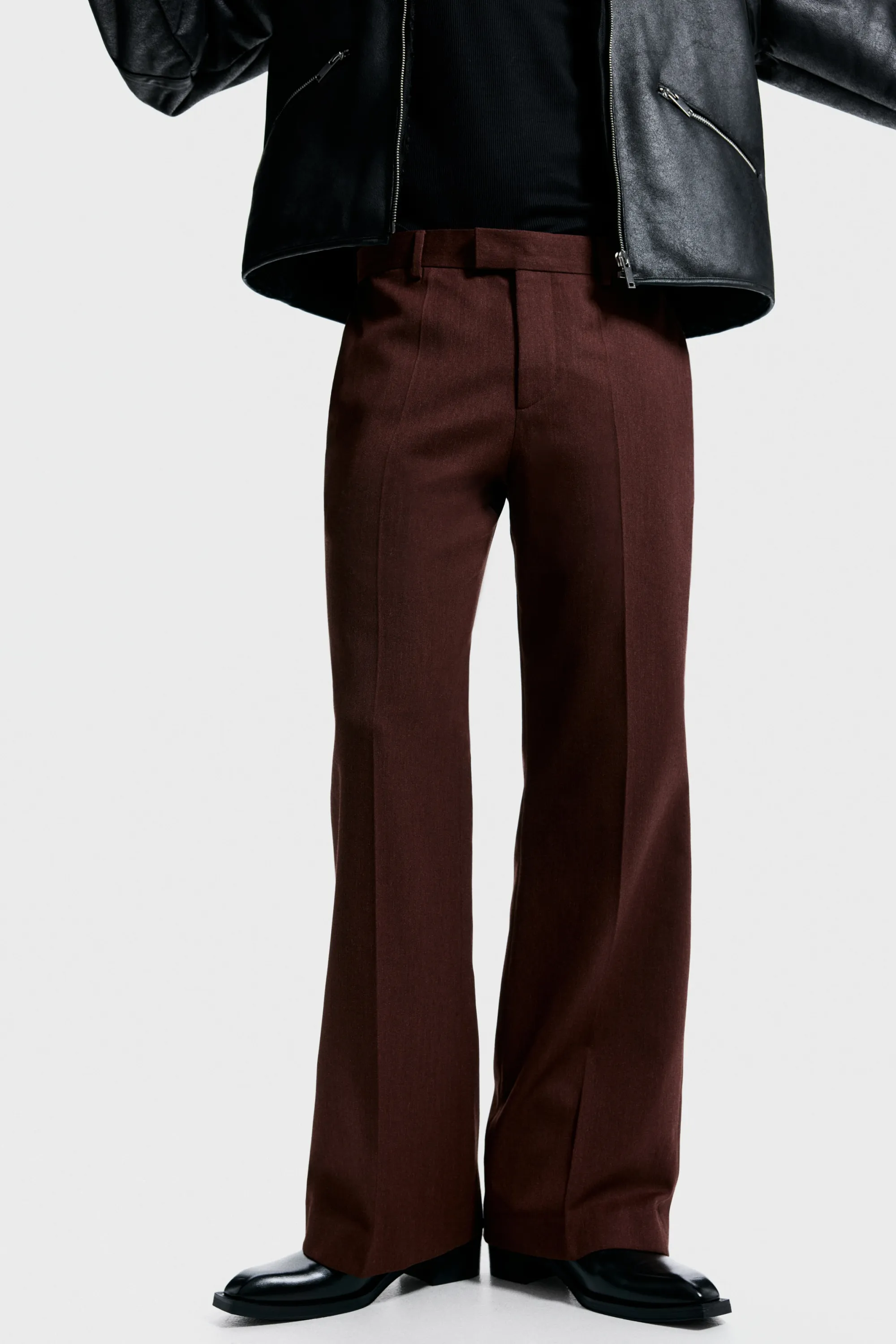Pantalon de costume Regular Fit - Bordeaux chiné